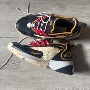 Nike Black and Beige Zoom Sneakers